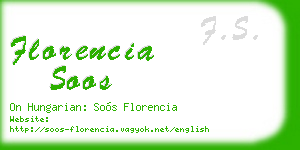 florencia soos business card